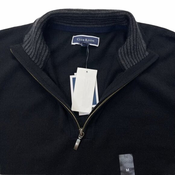 Club Room 1/4 Zip Merino Wool Blend Mens Pullover - Picture 6 of 11